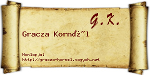 Gracza Kornél névjegykártya